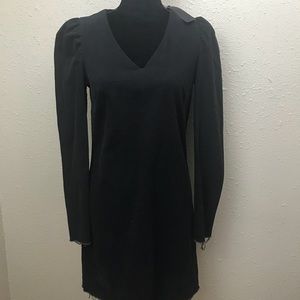 NWT MAISON CINQCENT Dress Black raw edge denim